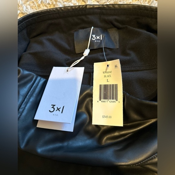 3 x 1 Coco Vegan Leather Legging Black Size Large - Picture 10 of 16